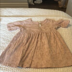 Rylee + Cru Soft Pink Babydoll Dress with Short Raglan Sleeves